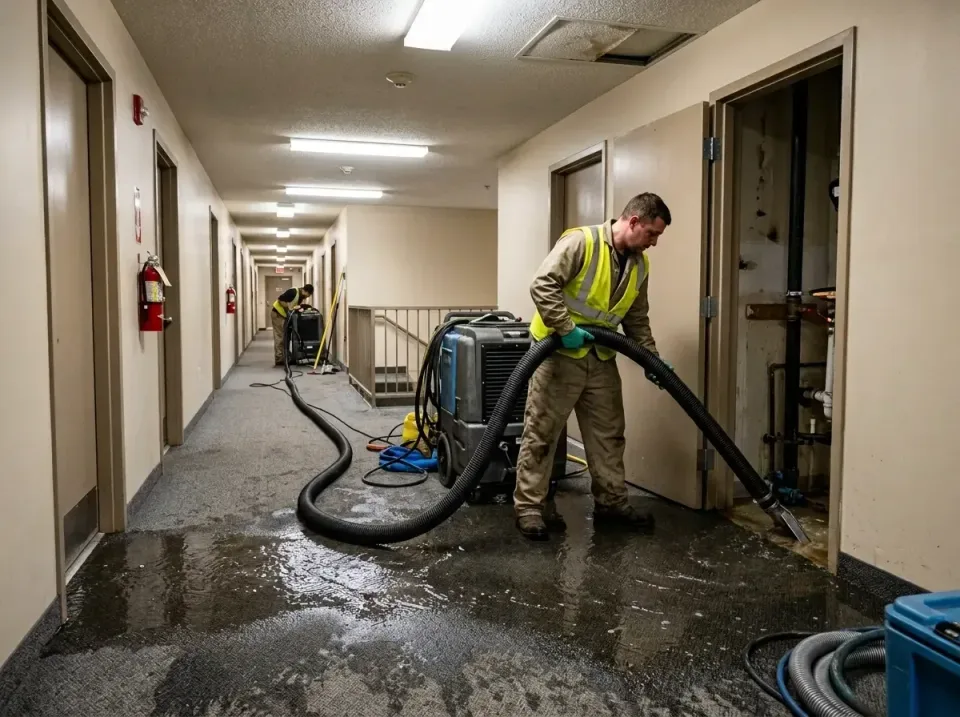 multi-unit-apartment-hallway-f-005 — frequently asked questions, Emergency Burst Pipe Water Extraction & Removal in Pearsall…